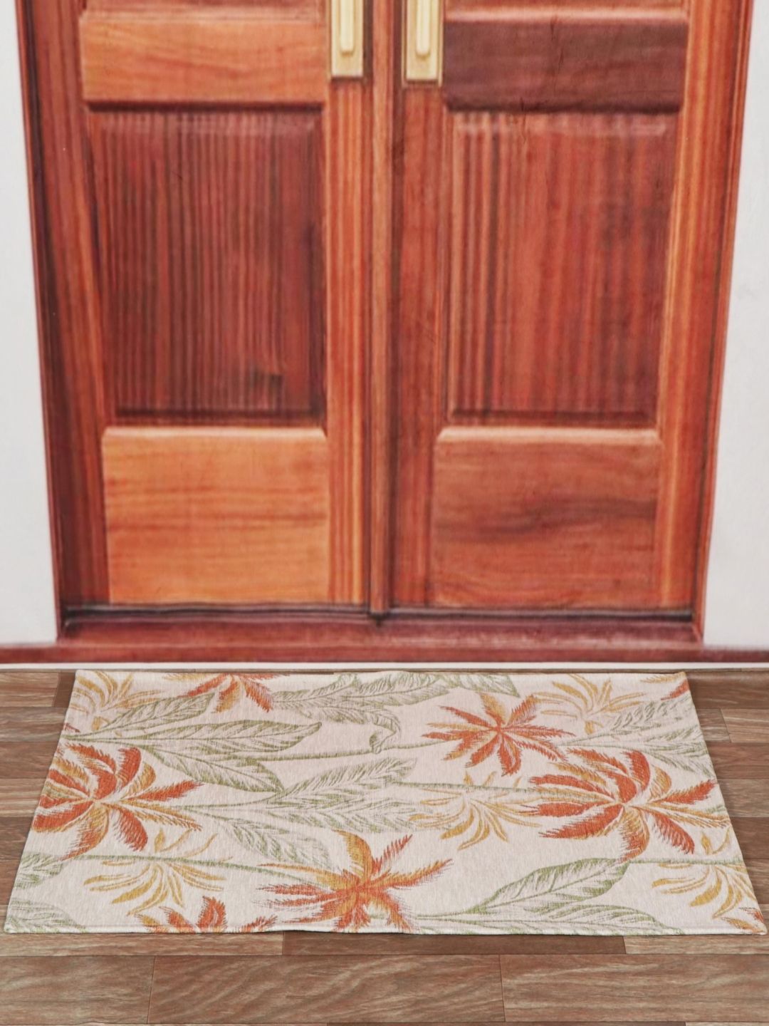 Aura Grey & Orange Textured Anti Skid Doormat-picture-31