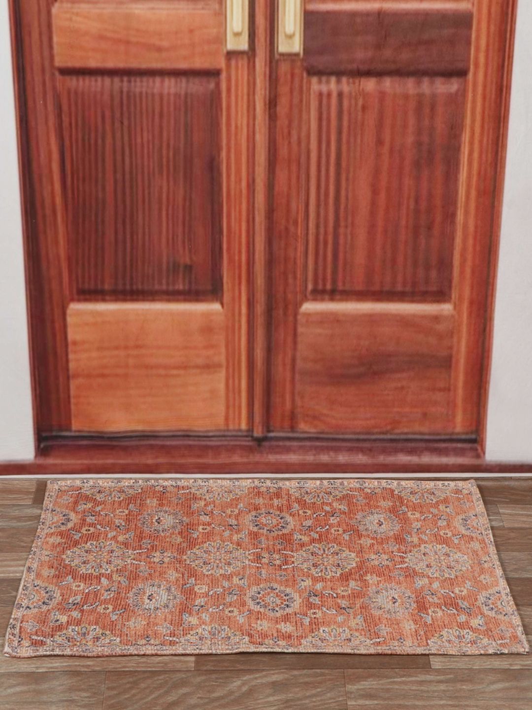 Aura Red & Blue Textured Anti Skid Doormat-picture-44