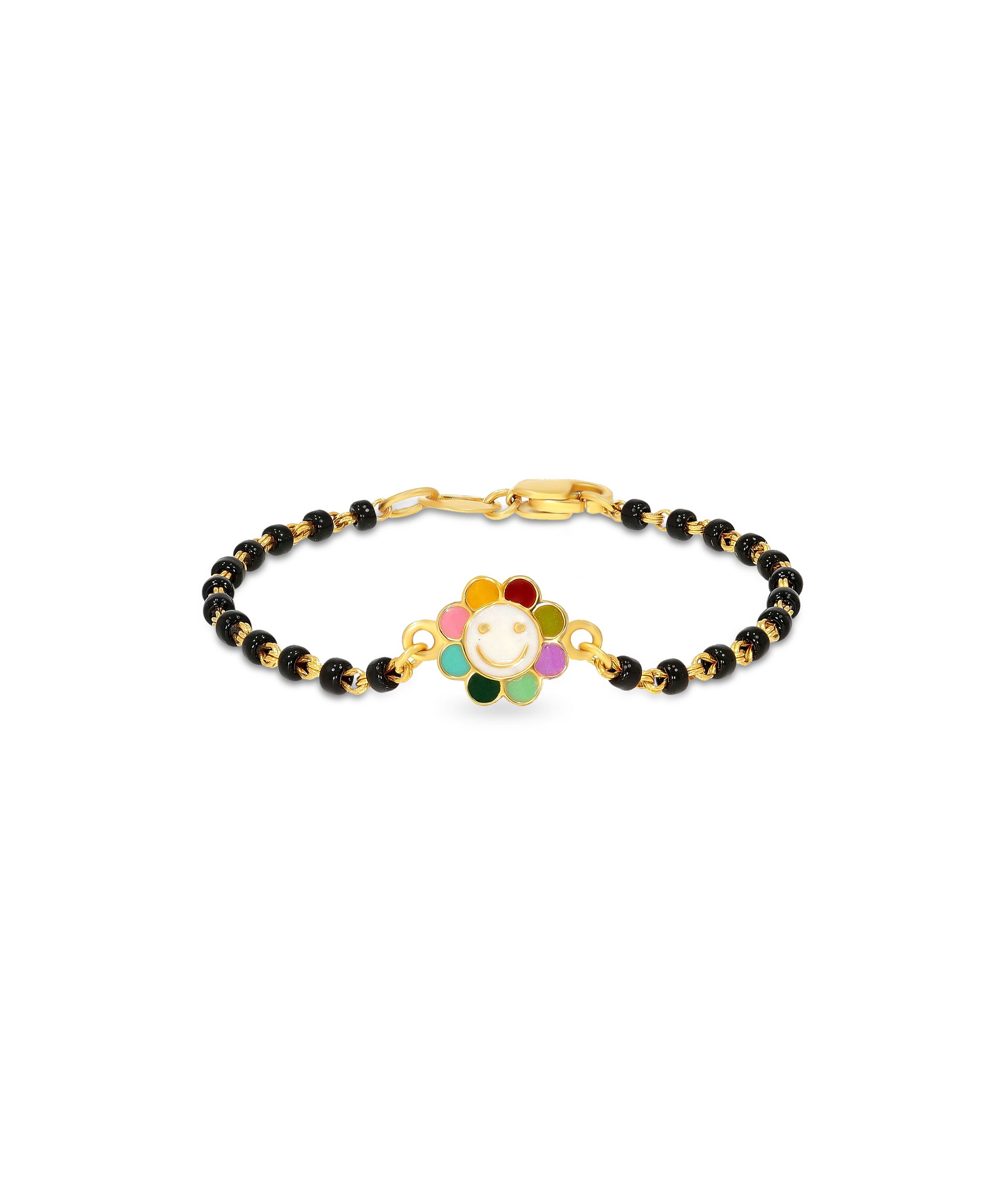 BHIMA 22K BIS Hallmark 916 Purity Smiley Flora Kids Bracelet-picture-48