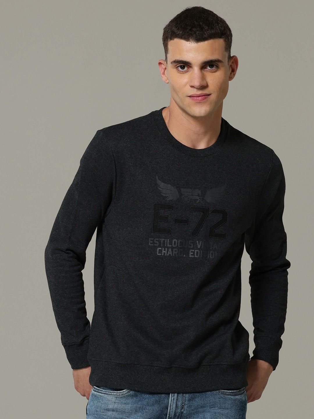 Estilocus Men Round Neck Pullover Sweatshirt-picture-16