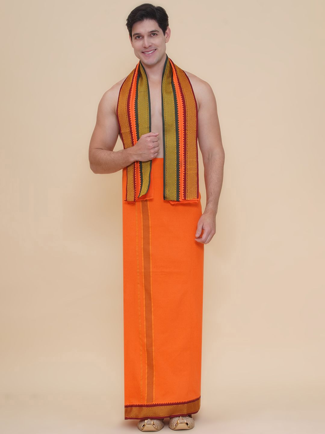 Sethukrishna Mens Solid Color Dhoti-image-5