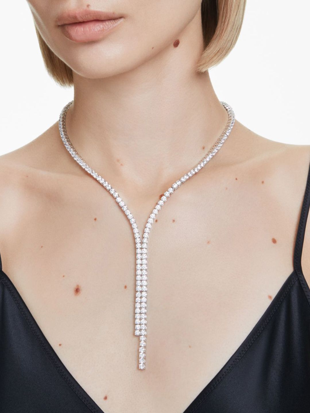 SWAROVSKI Rhodium-Plated Crystal Stone Studded Necklace-picture-34
