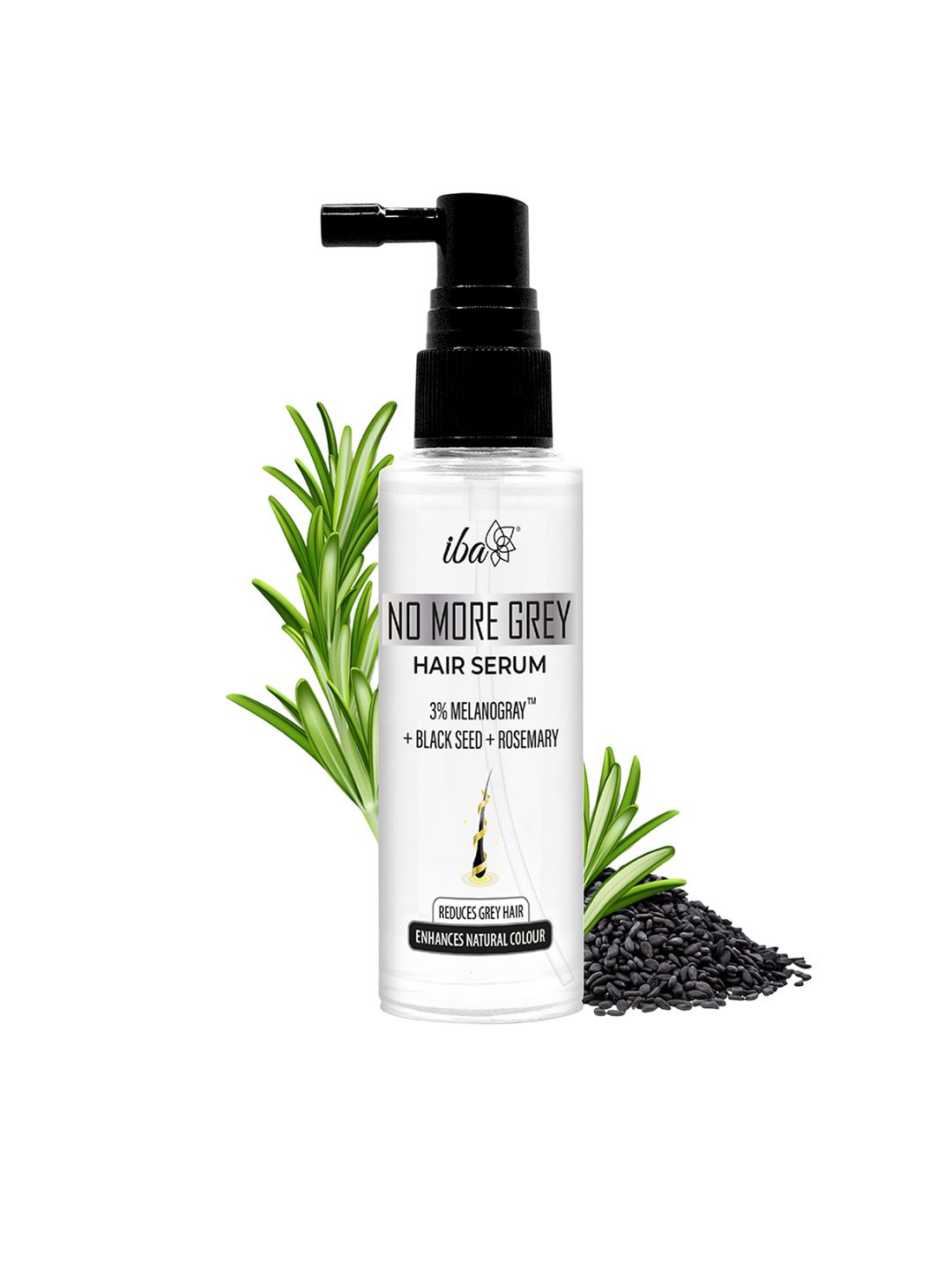 Iba No More Grey Hair Serum With 3% Melanogray- Blackseed & Rosemary - 45 ml-picture-12