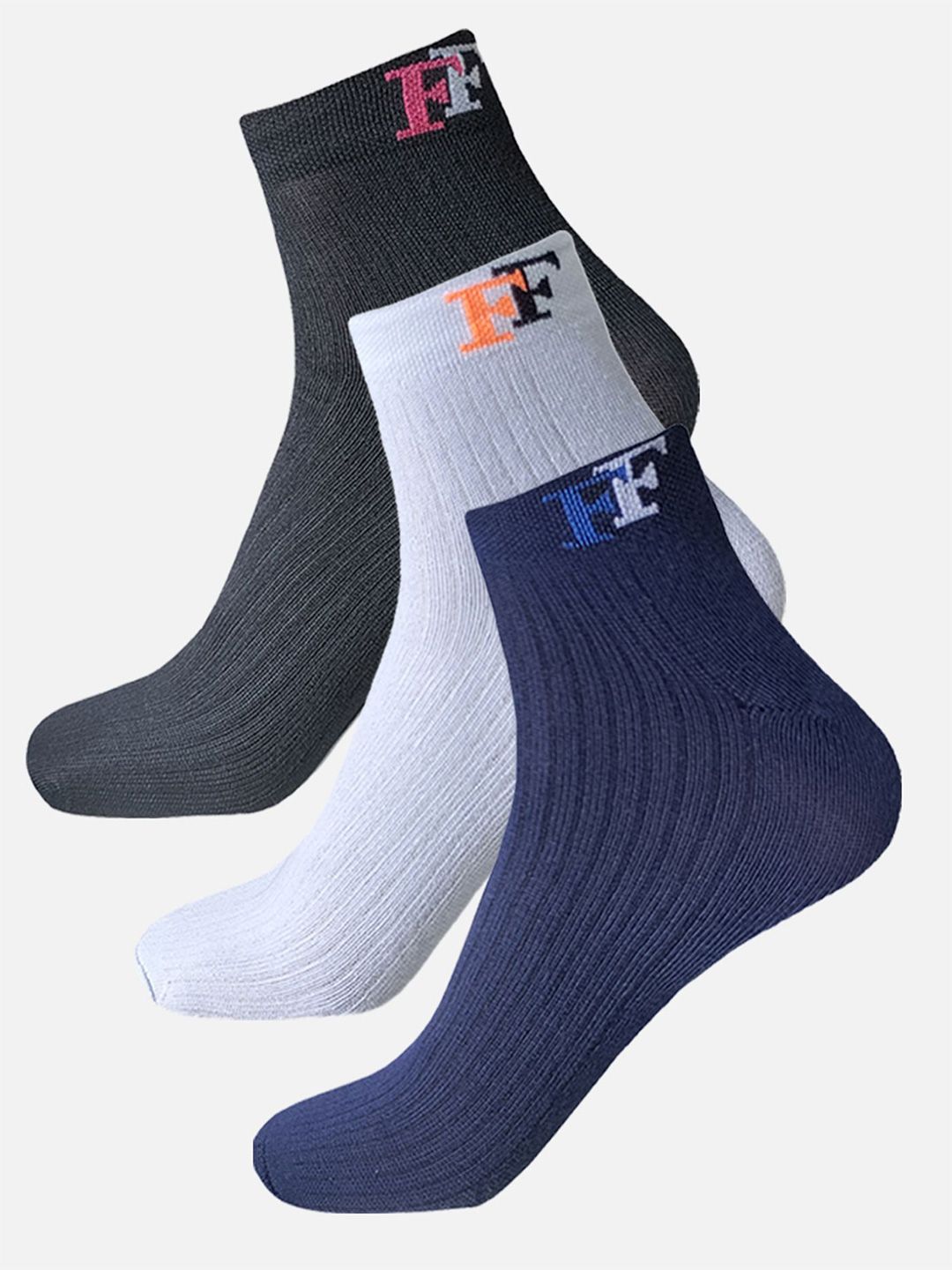 StyFun Men Pack Of 3 Striped Organic Cotton Odour Free Ankle-Length Socks-picture-14