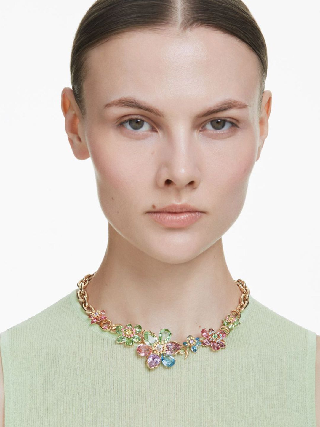 SWAROVSKI Gold-Plated Crystal Stone Studded Necklace-picture-44