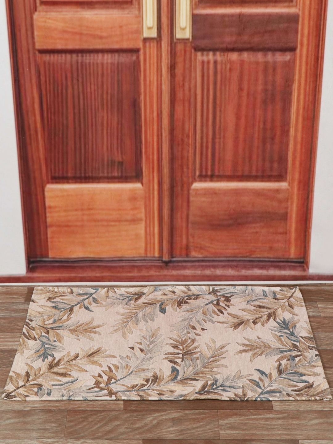 Aura Beige & Brown Textured Anti Skid Doormat-picture-32