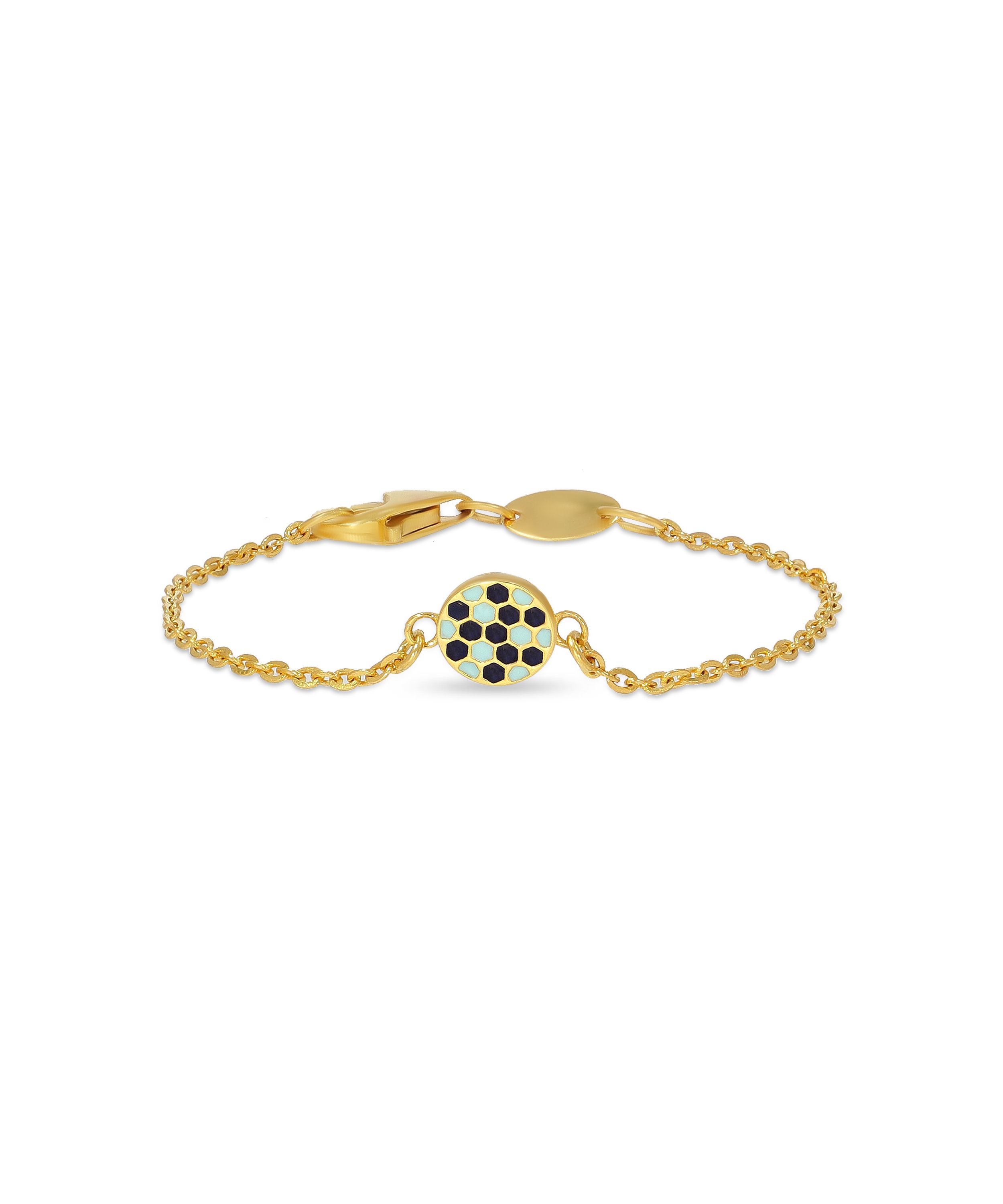 BHIMA 22K BIS Hallmark 916 Purity Yellow Gold Soccer Designer Kids Bracelet-picture-18