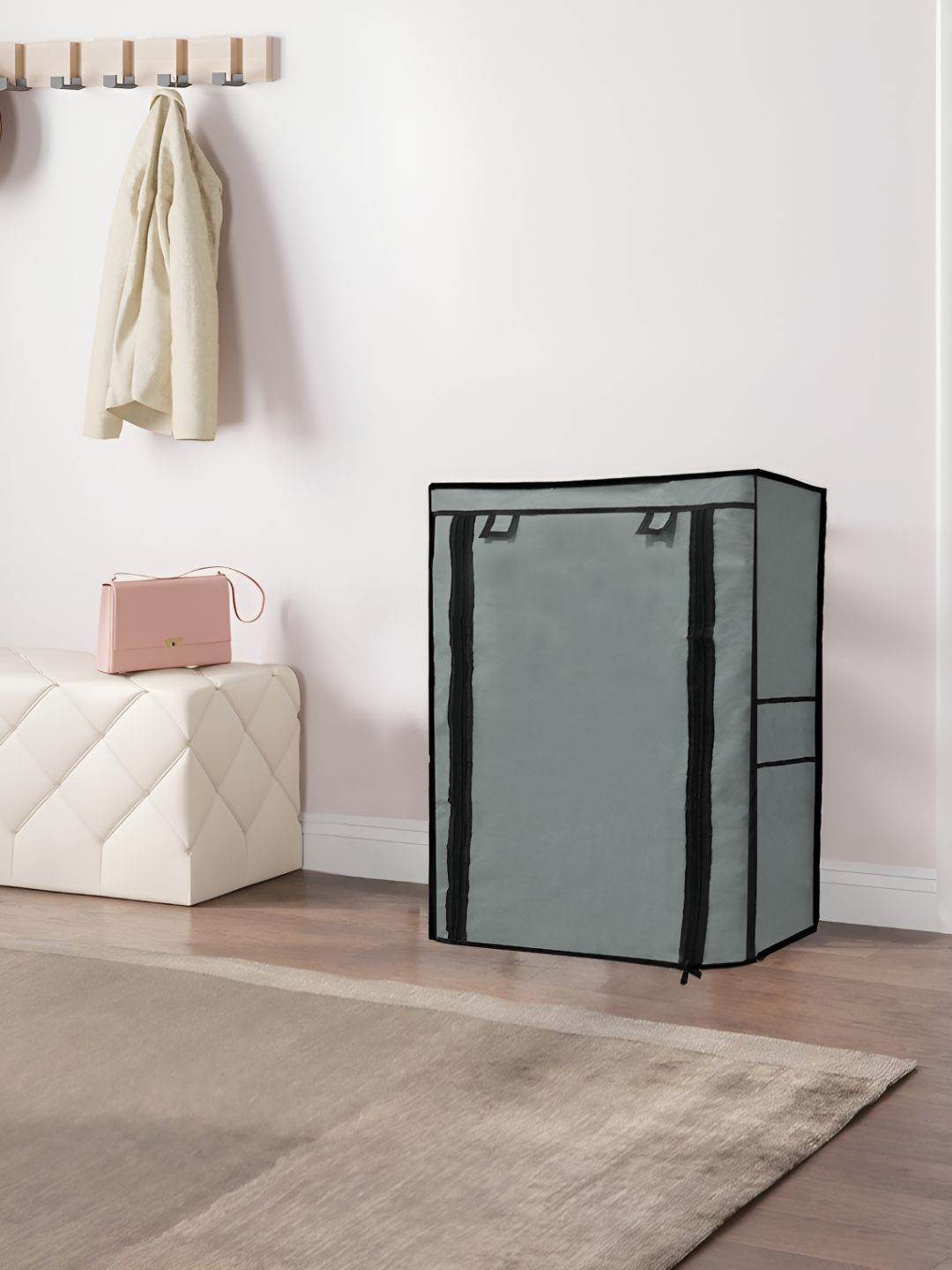 Urban Choice Grey & Black 4 Layer Water Resistant Shoe Rack Cover-picture-32