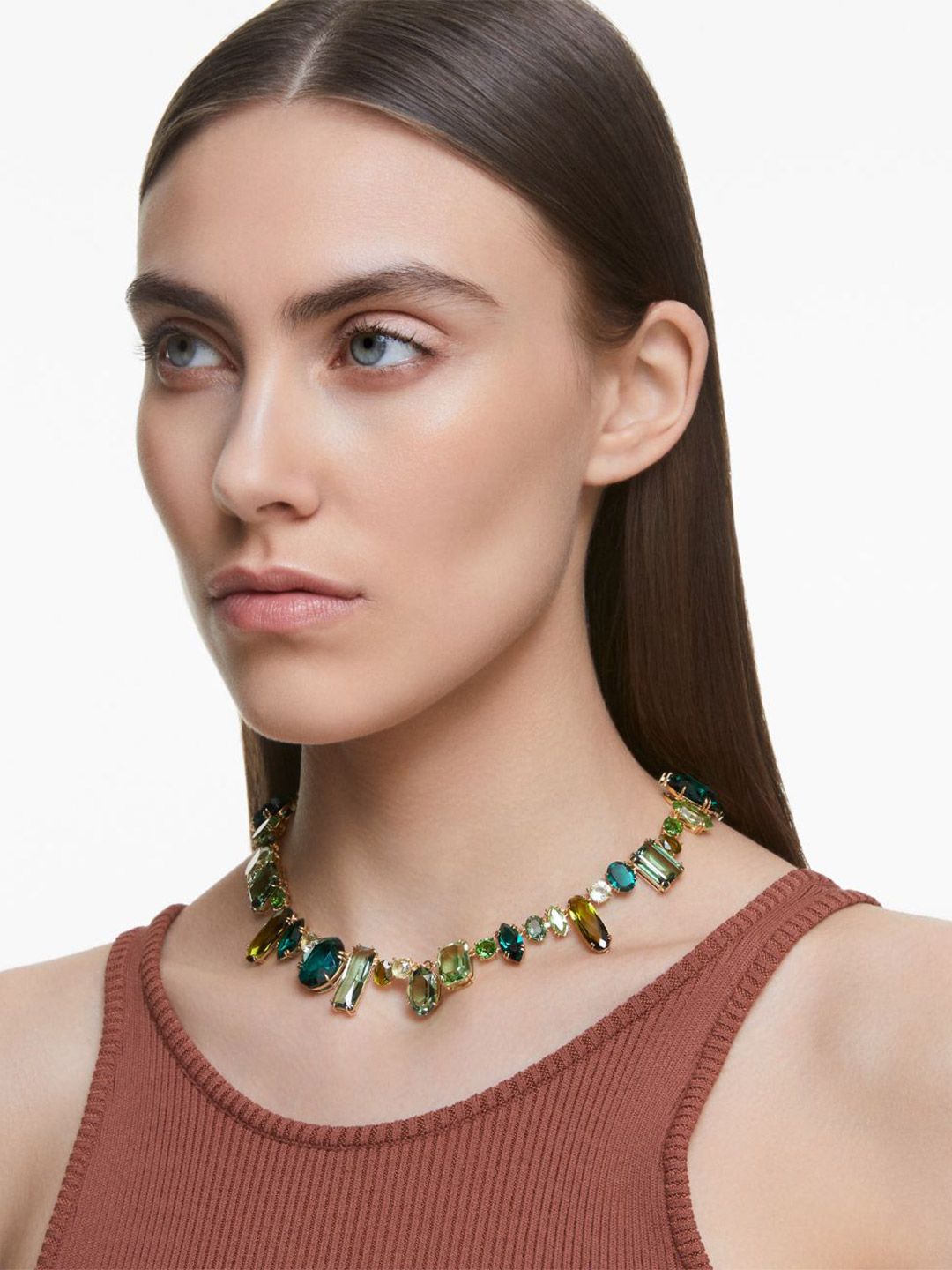 SWAROVSKI Gold-Plated Crystal Stone Studded Necklace-picture-18