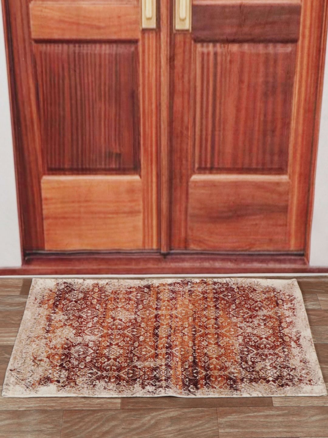 Aura Beige & Brown Textured Anti Skid Doormat-picture-49