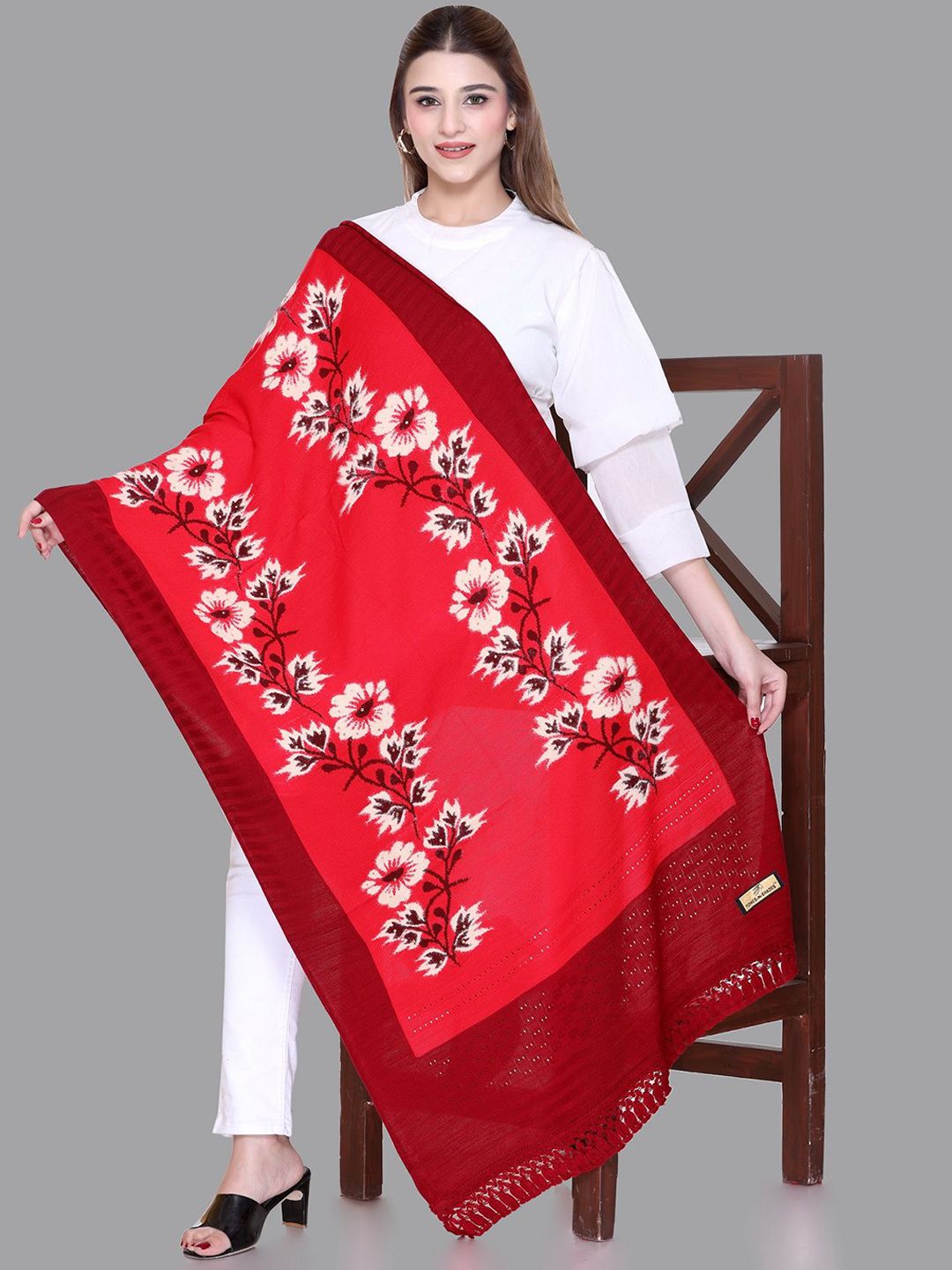 Tones-N-Shades Women Woven Design Shawl-picture-32