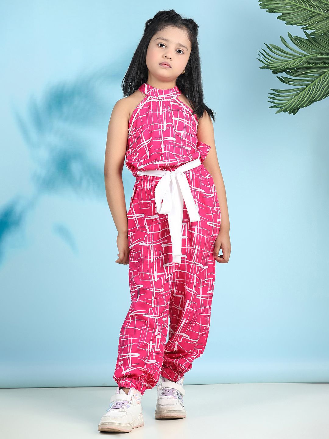 Cutiekins Girls Halter Neck Printed Basic Jumpsuit-picture-15