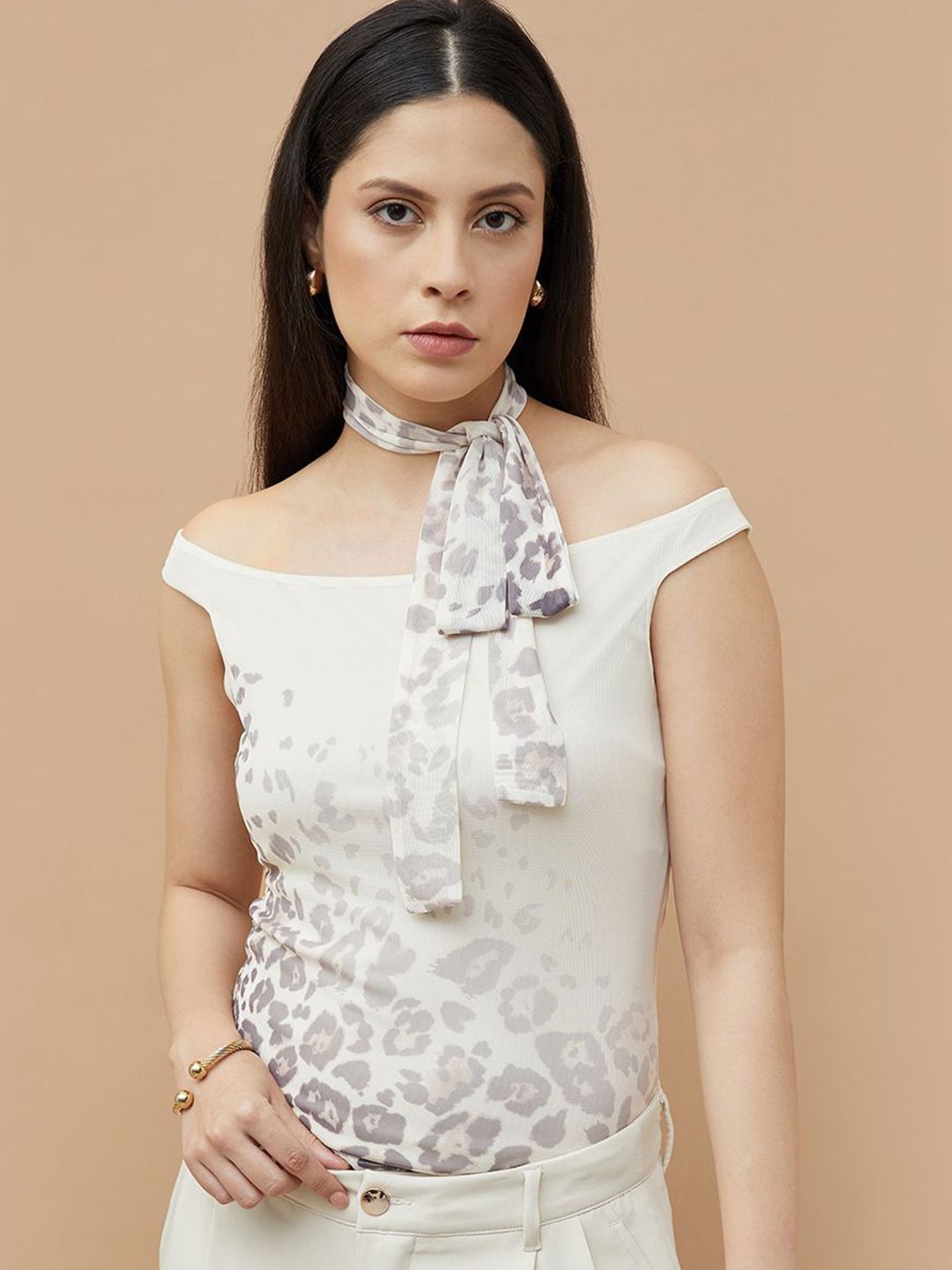 CODE by Lifestyle Printed Off-Shoulder Top-picture-45