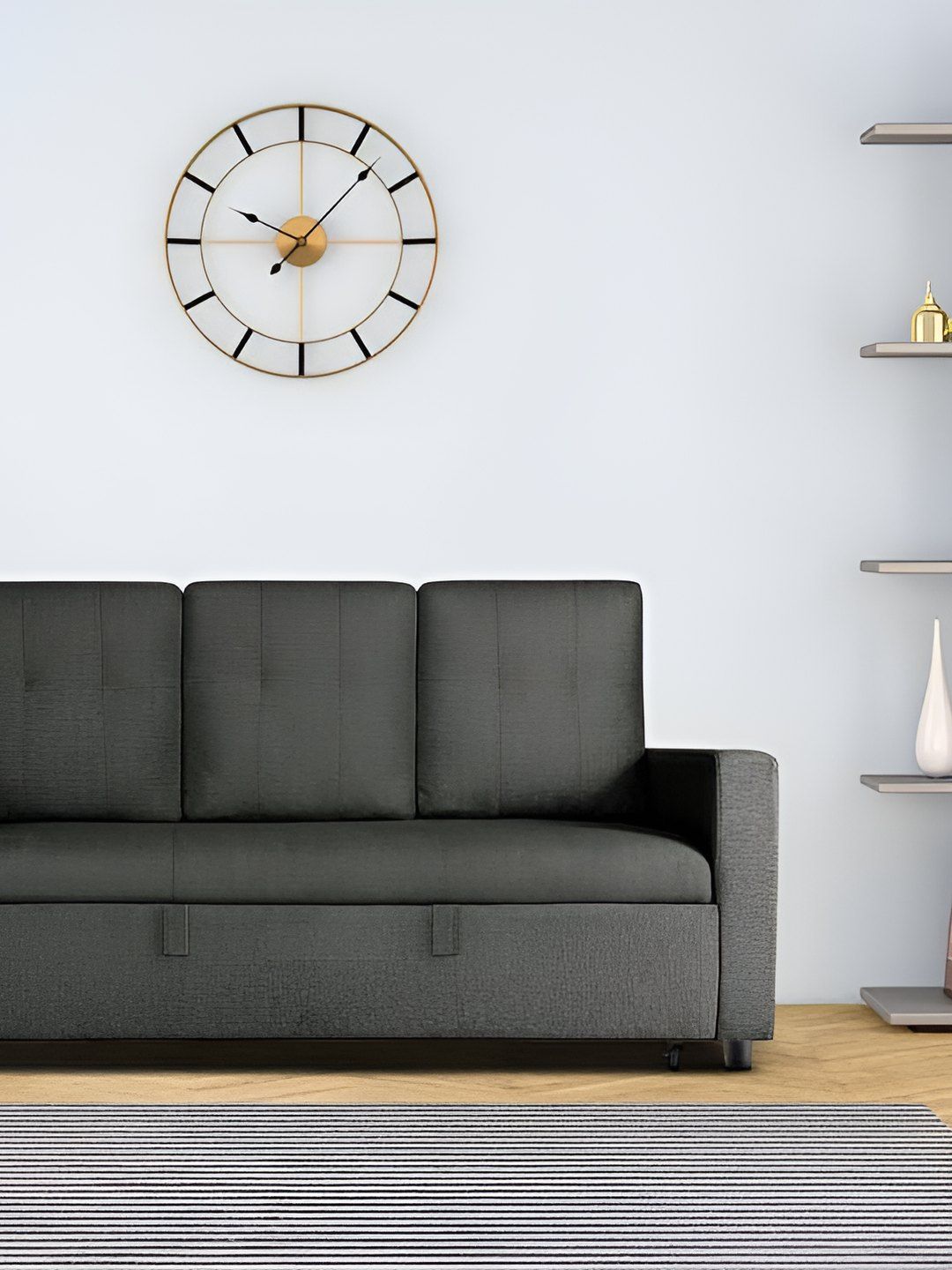 Duroflex Ease Grey 3 Seater Sofa Cum Bed With pullout mechanism Inflatable Sofa & Bed-picture-17