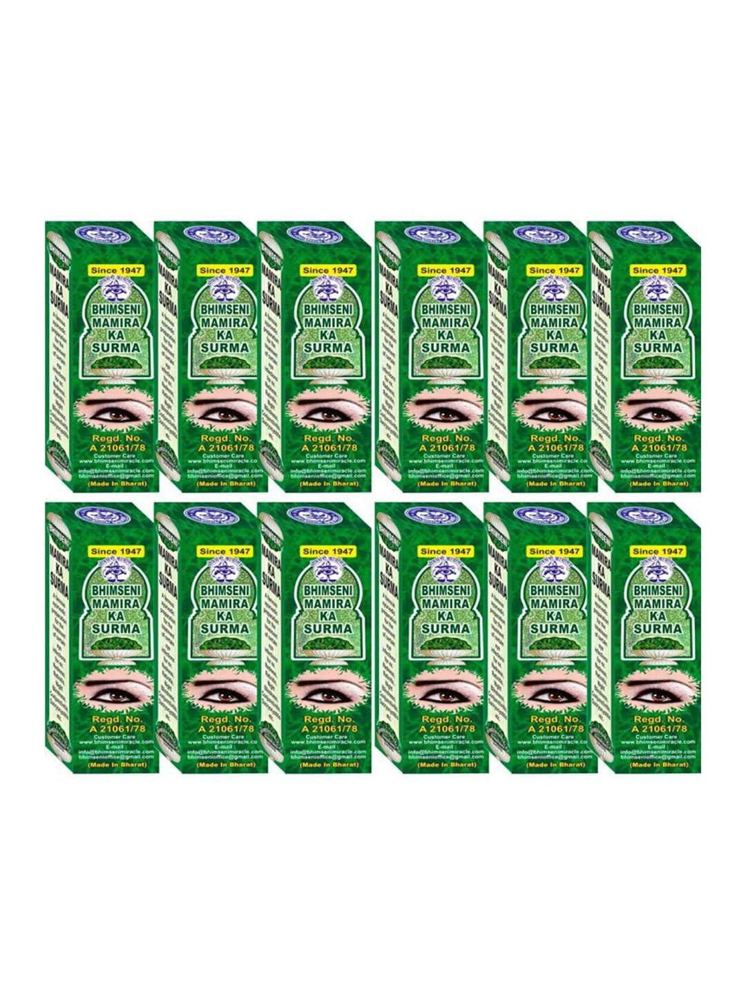 Bhimseni Karyalay Set Of 12 Mamira Surma With Triphala Bhasm- 0.72 g Each-picture-11