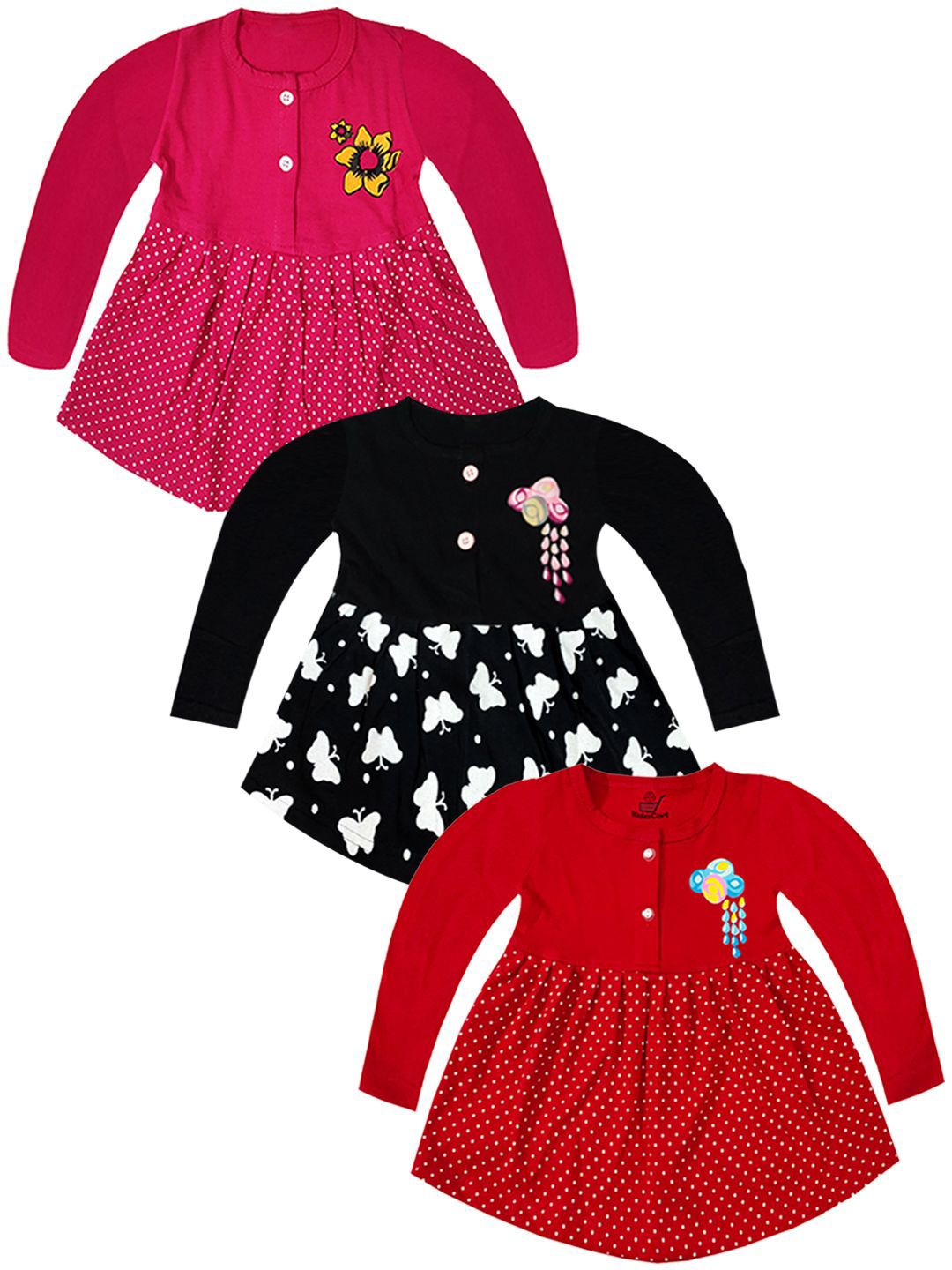 KidzzCart Polka Dot Print Fit & Flare Dress-picture-33