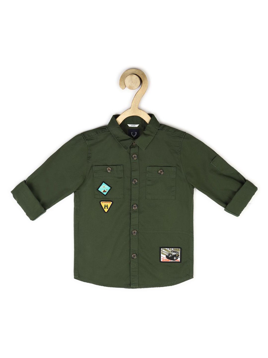 Allen Solly Junior Boys Slim Fit Spread Collar Typography Printed Cotton Casual Shirt-picture-37