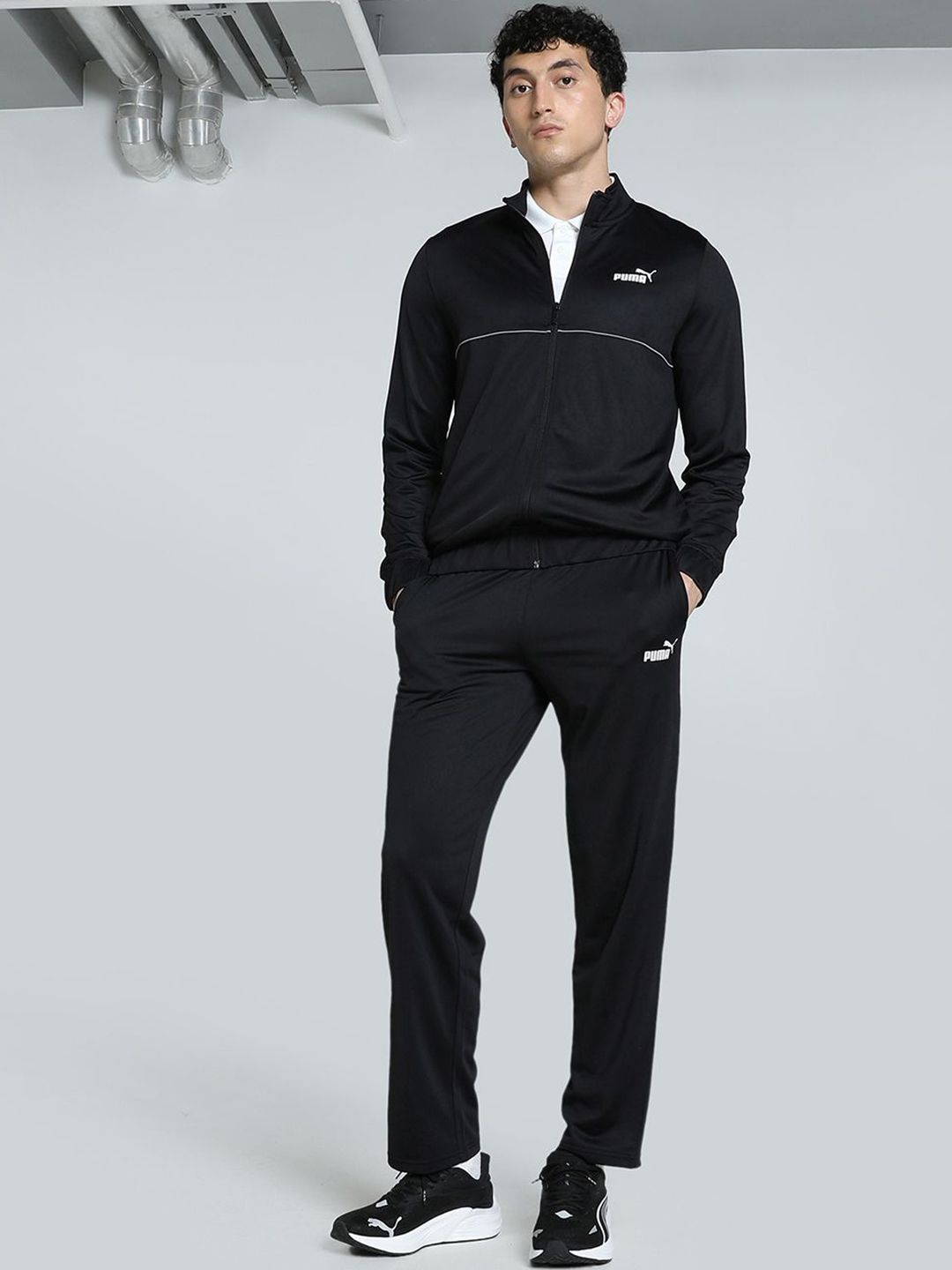Puma Poly Piping Men Brand Logo Printed Pure Cotton Tracksuit-picture-31