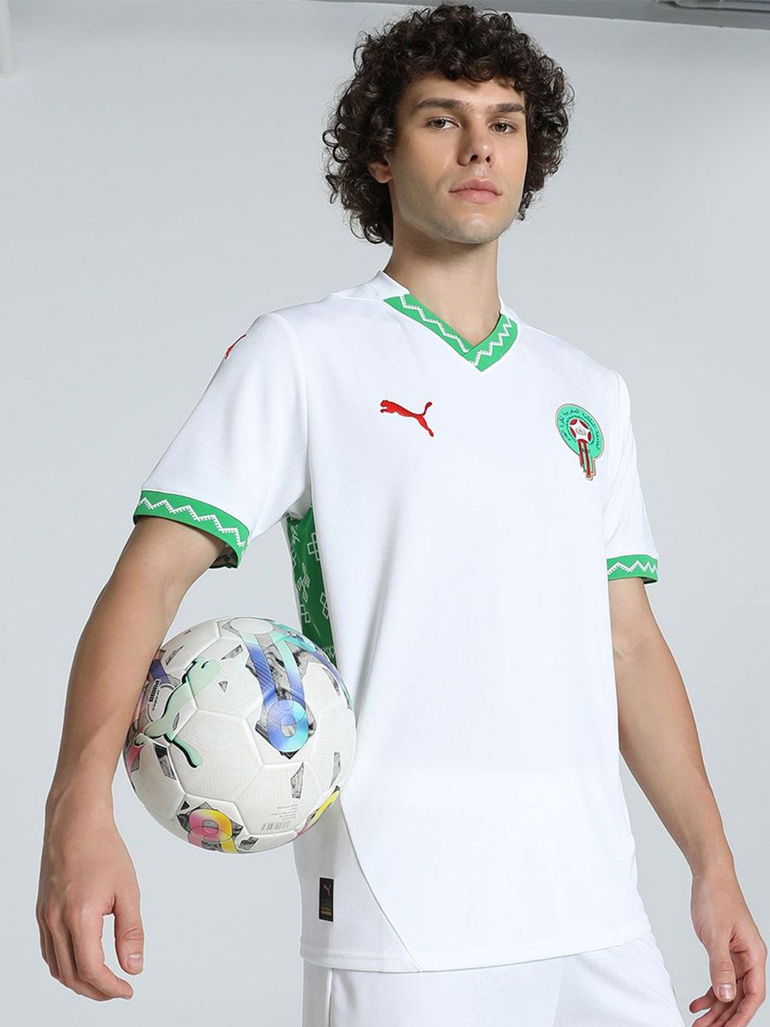 Puma Men Morocco 2025 Printed Short Sleeve Football Jersey-image-24