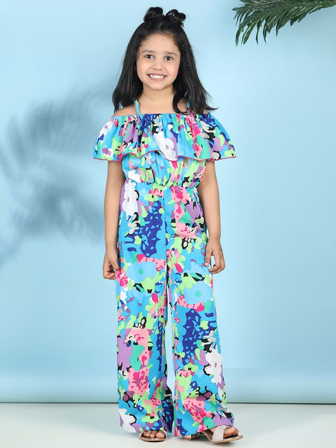 Cutiekins Girls Printed Basic Jumpsuit with Ruffles-picture-24
