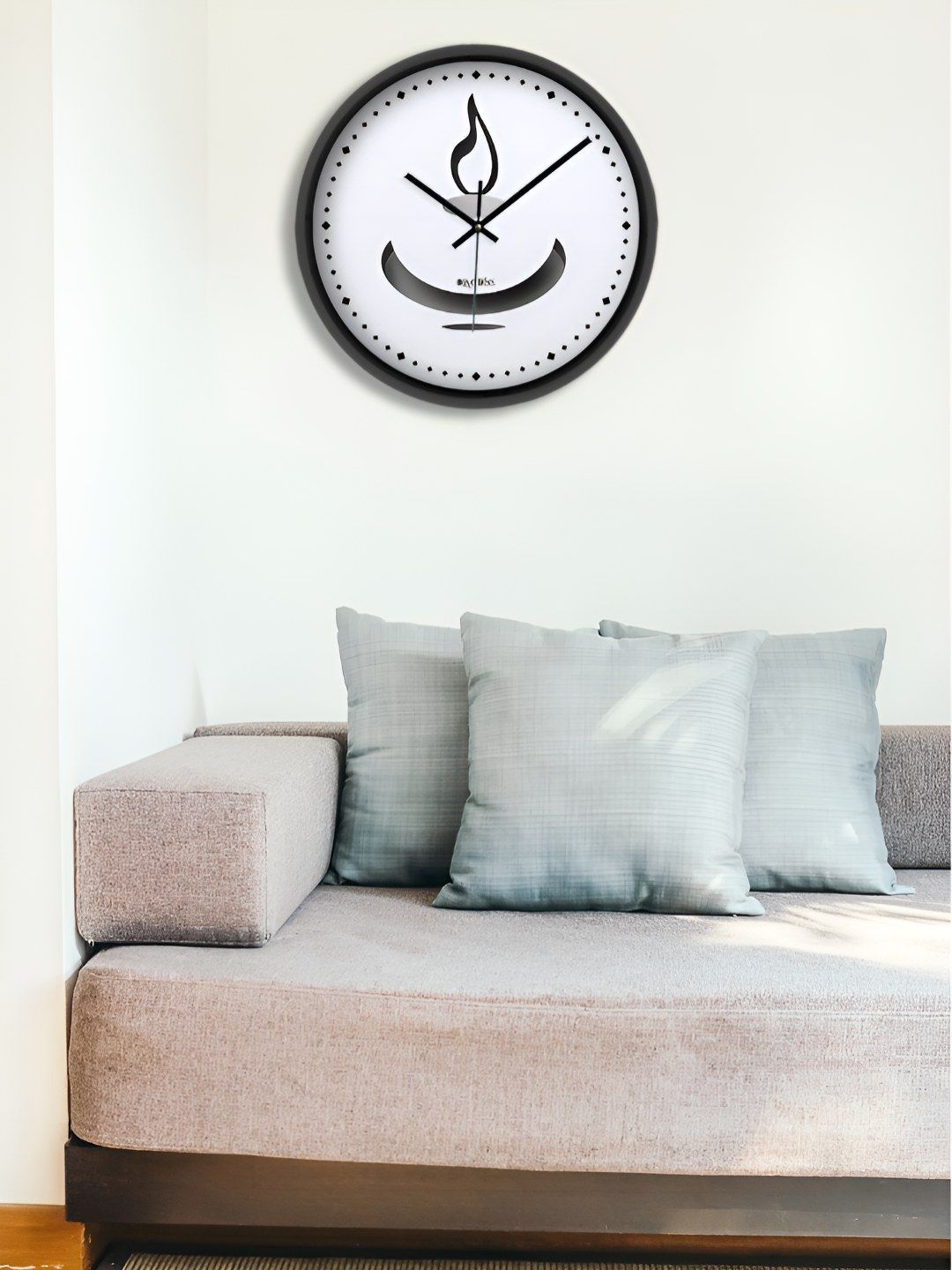OLIVE TREE Black & White Printed Contemporary Wall Clock-picture-12