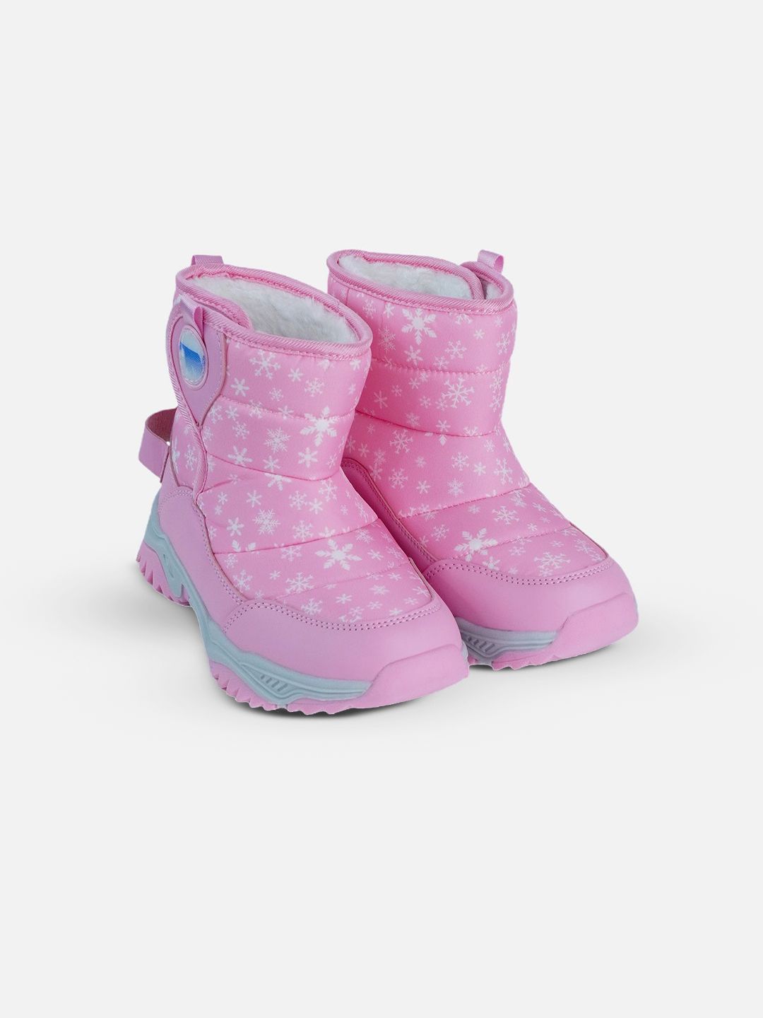 Little Surprise Box LLP Pink Snowflake Waterpro Of Winter Snow Boots For Kids-image-30