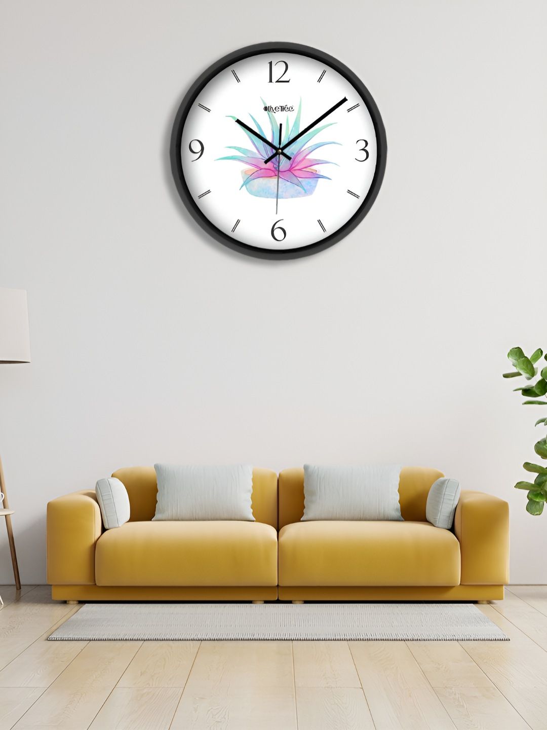 OLIVE TREE Black & White Printed Contemporary Wall Clock-picture-27