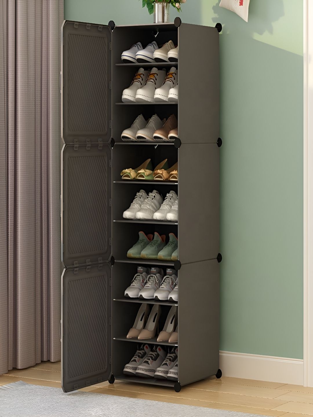 Sasimo Grey Set of 1 Water Resistant Shoes Organiser Organisers-picture-35
