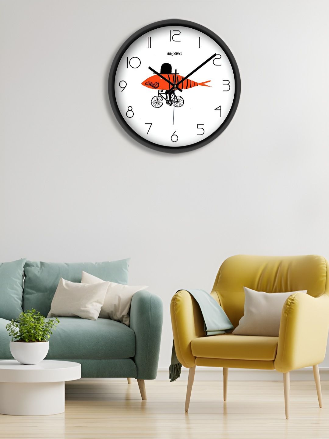 OLIVE TREE Black & Red Printed Contemporary Wall Clock-picture-32