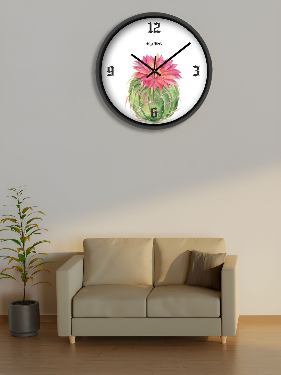 OLIVE TREE Black & White Printed Contemporary Wall Clock-picture-38