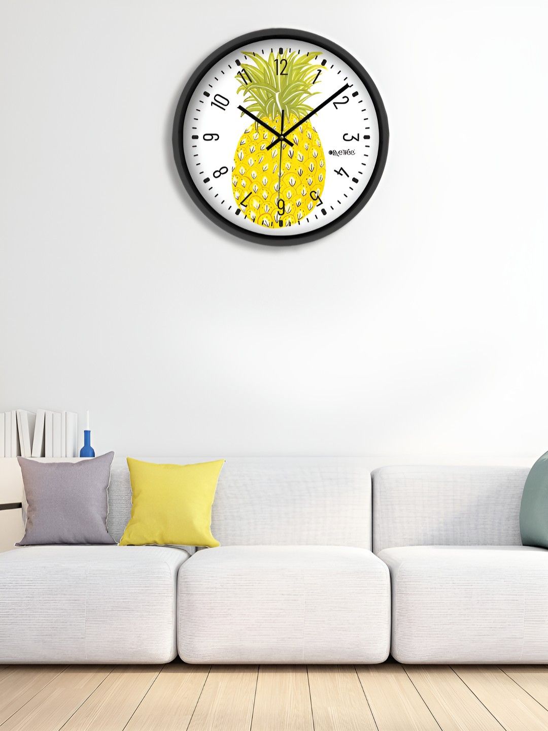 OLIVE TREE Black & Yellow Printed Contemporary Wall Clock-picture-17