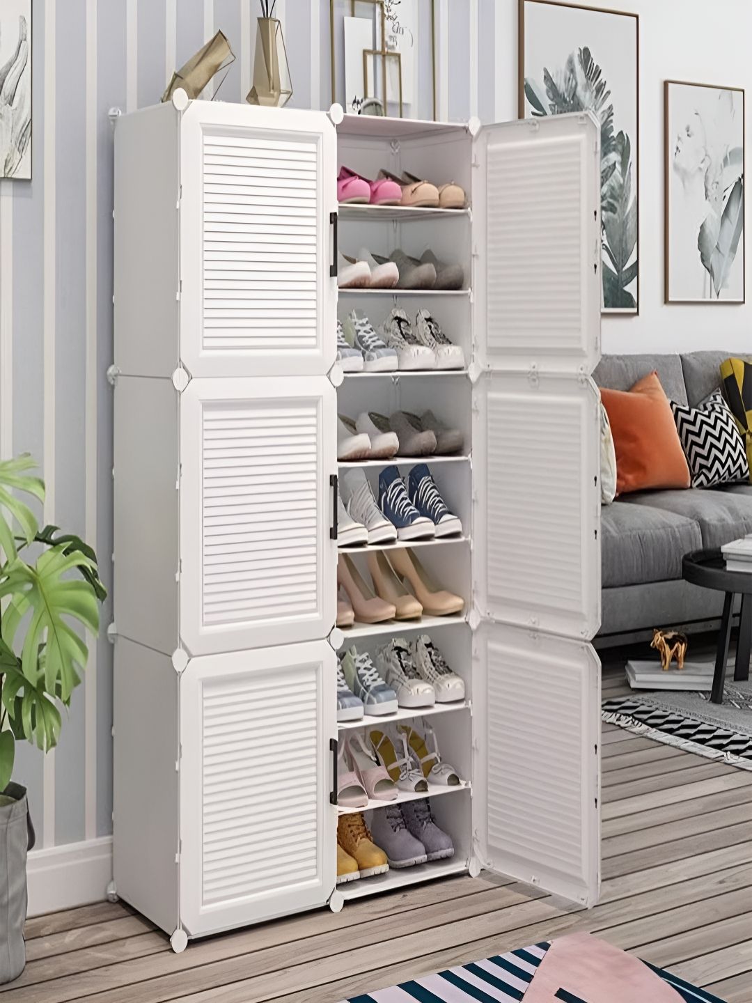 Sasimo White Set of 1 Water Resistant Shoes Organiser Organisers-picture-11