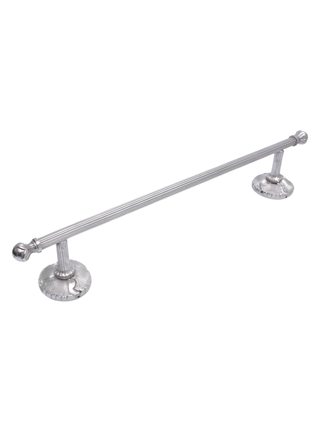Indianshelf Silver-Toned Textured Brass Towel Rod-picture-24