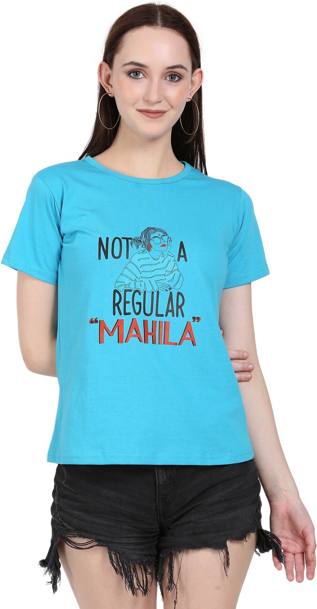 DEEPMAYRA COLLECTION Women Graphic Printed Round Neck Cotton T-shirt-picture-19