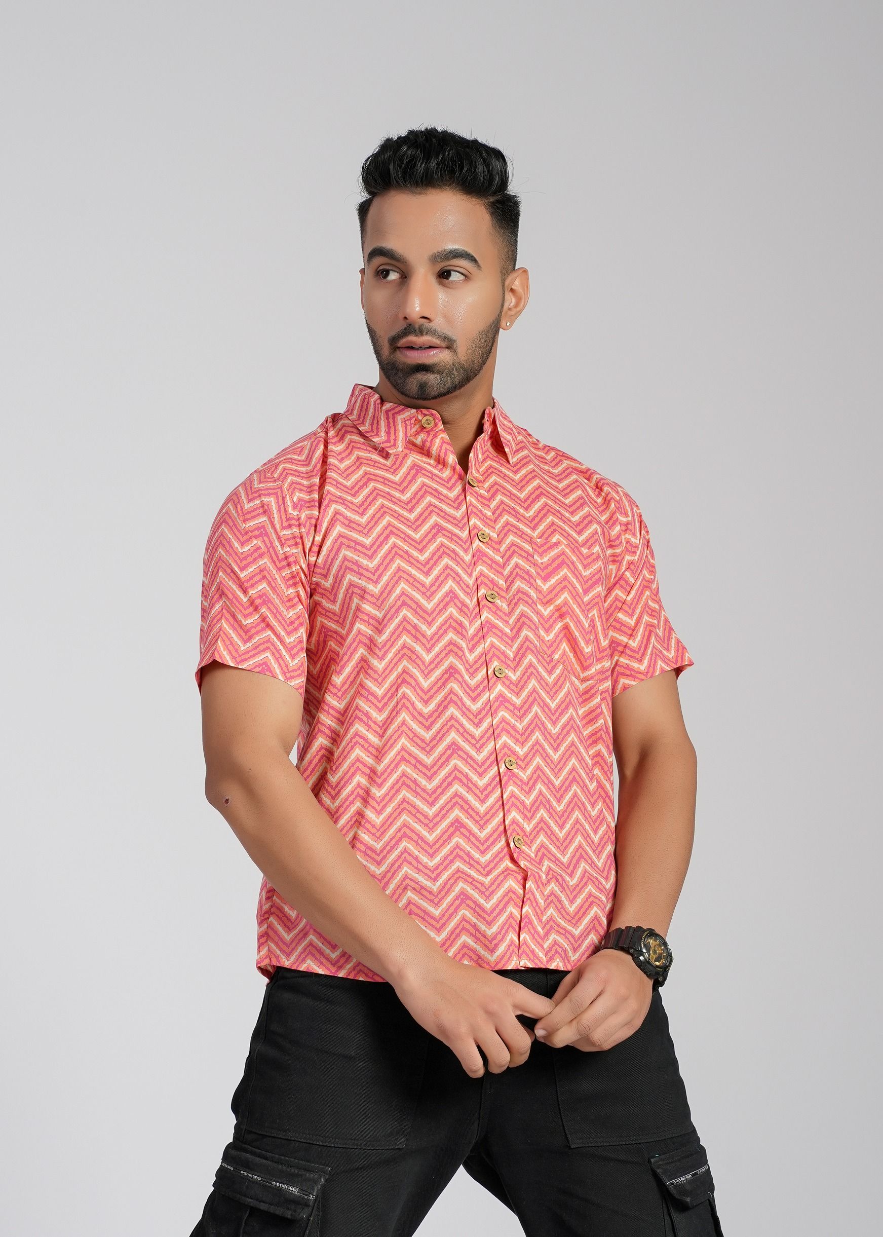 Cotton Curio Men Comfort Opaque Printed Casual Shirt-picture-31