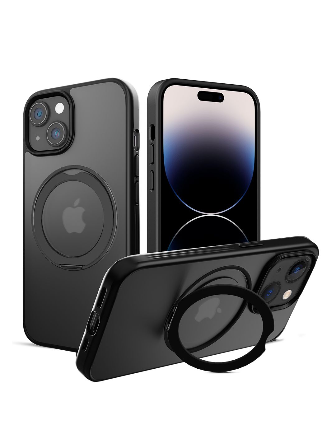 DailyObjects Solid Halo 2.0 MagSafe iPhone 14 Plus Back Case With Rotatable Stand-picture-41