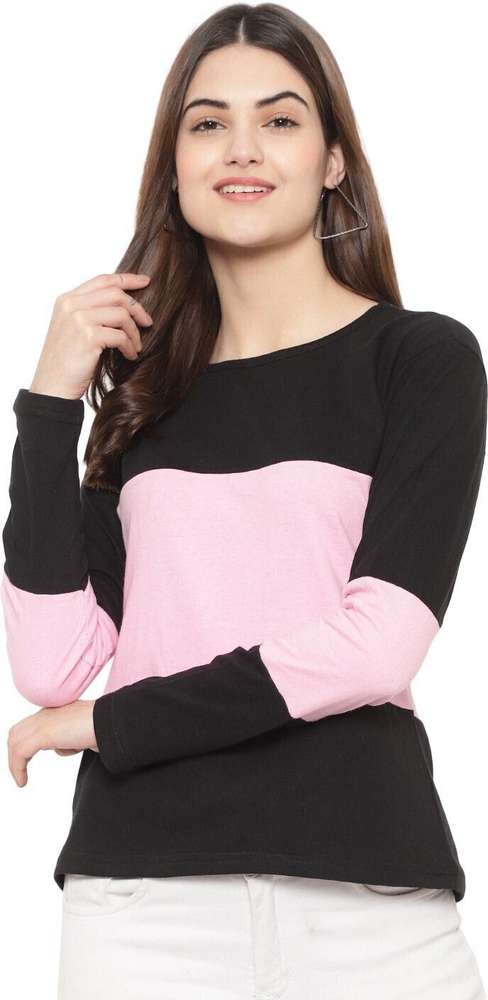 DEEPMAYRA COLLECTION Women Colourblocked T-shirt-picture-34