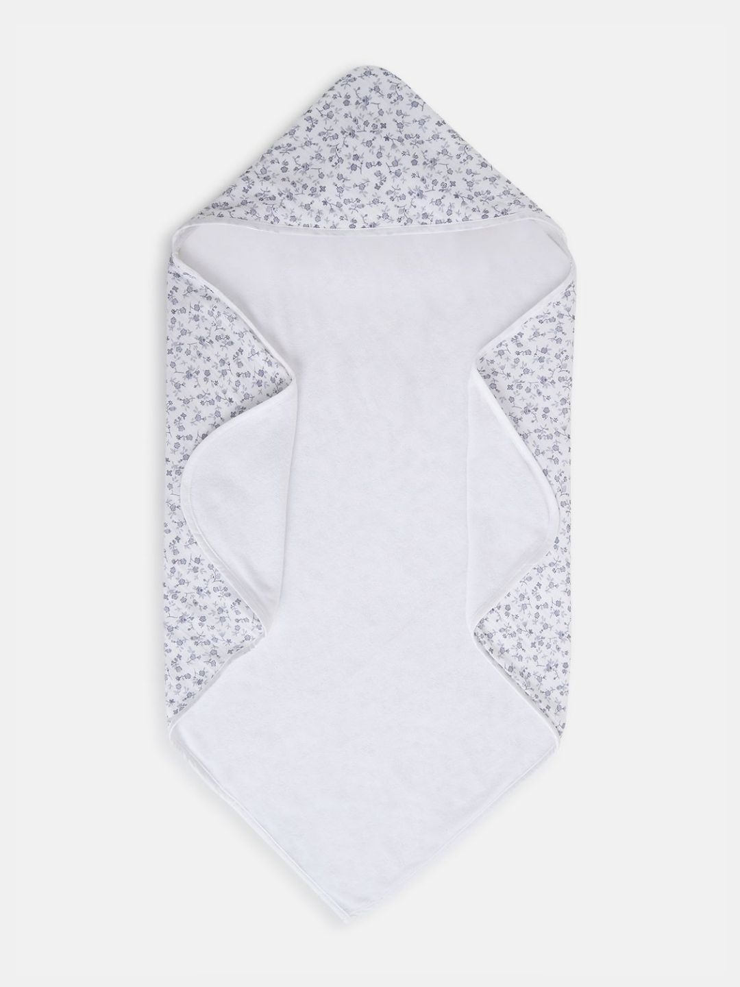 Chicco White & Purple Printed Pure Cotton 380 GSM Bath Towel-picture-23