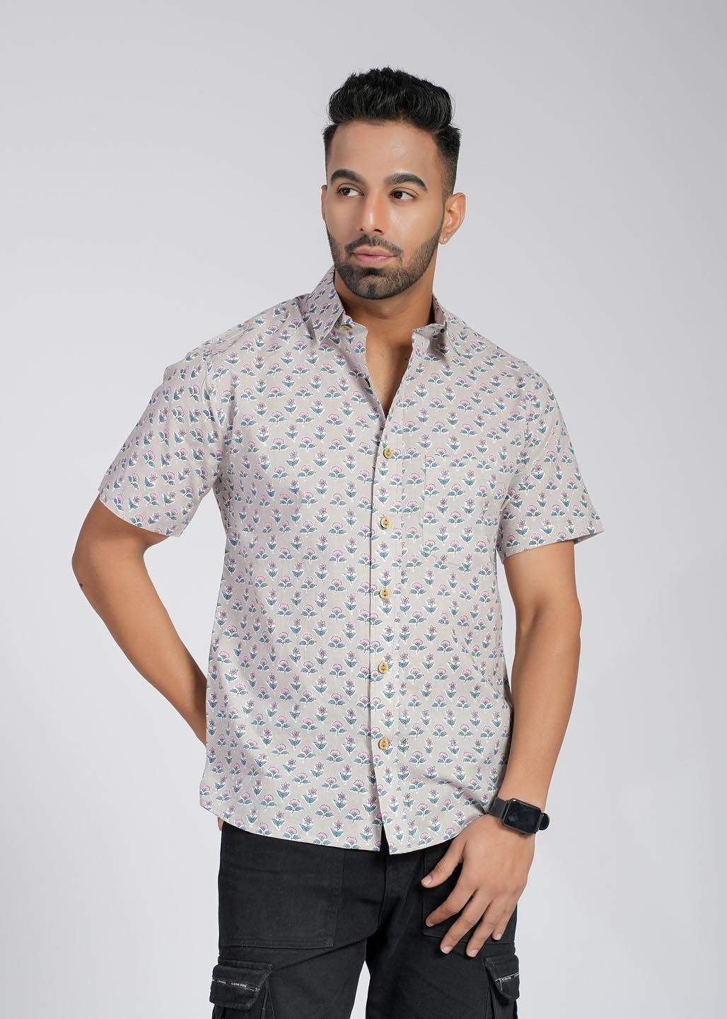 Cotton Curio Men Comfort Opaque Printed Casual Shirt-picture-26