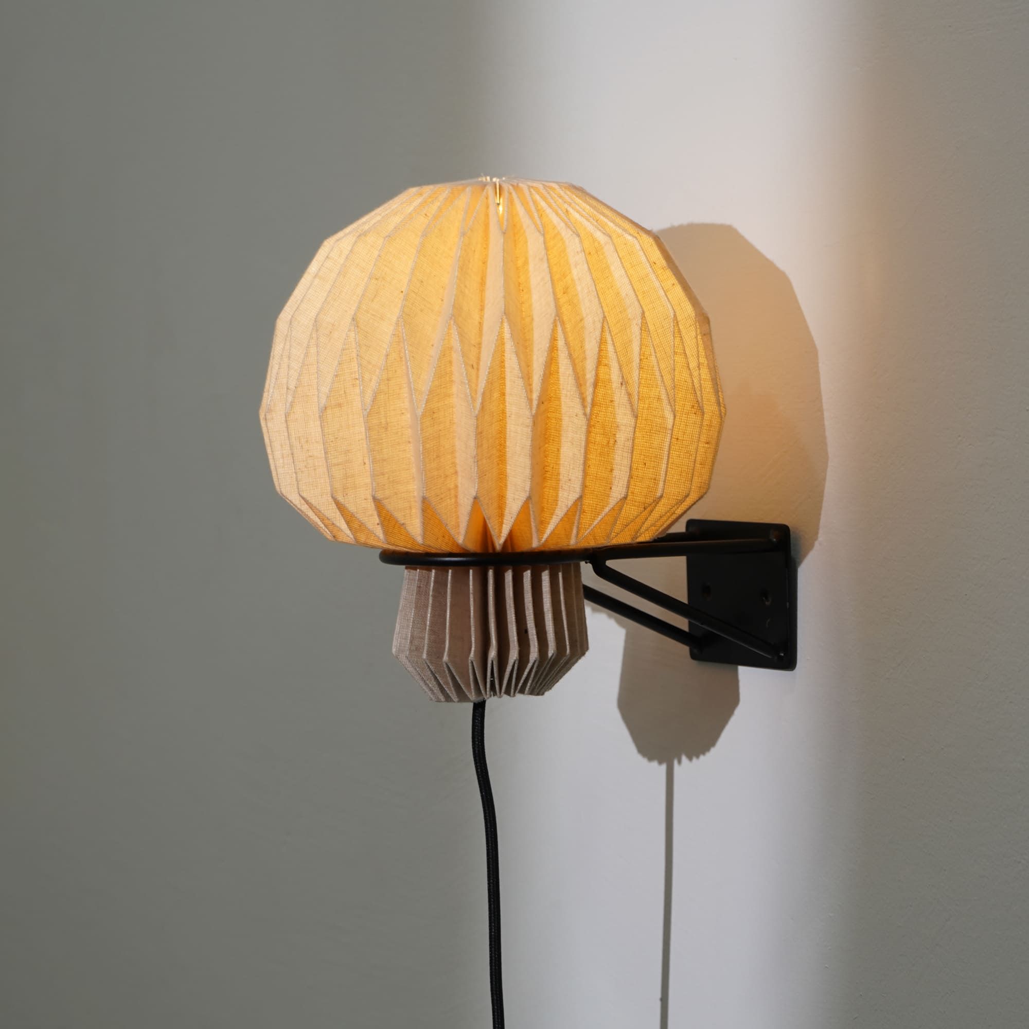 FIG Amber Sconce Grey Textured Metal Spherical Shaped Wall Lamp-picture-22