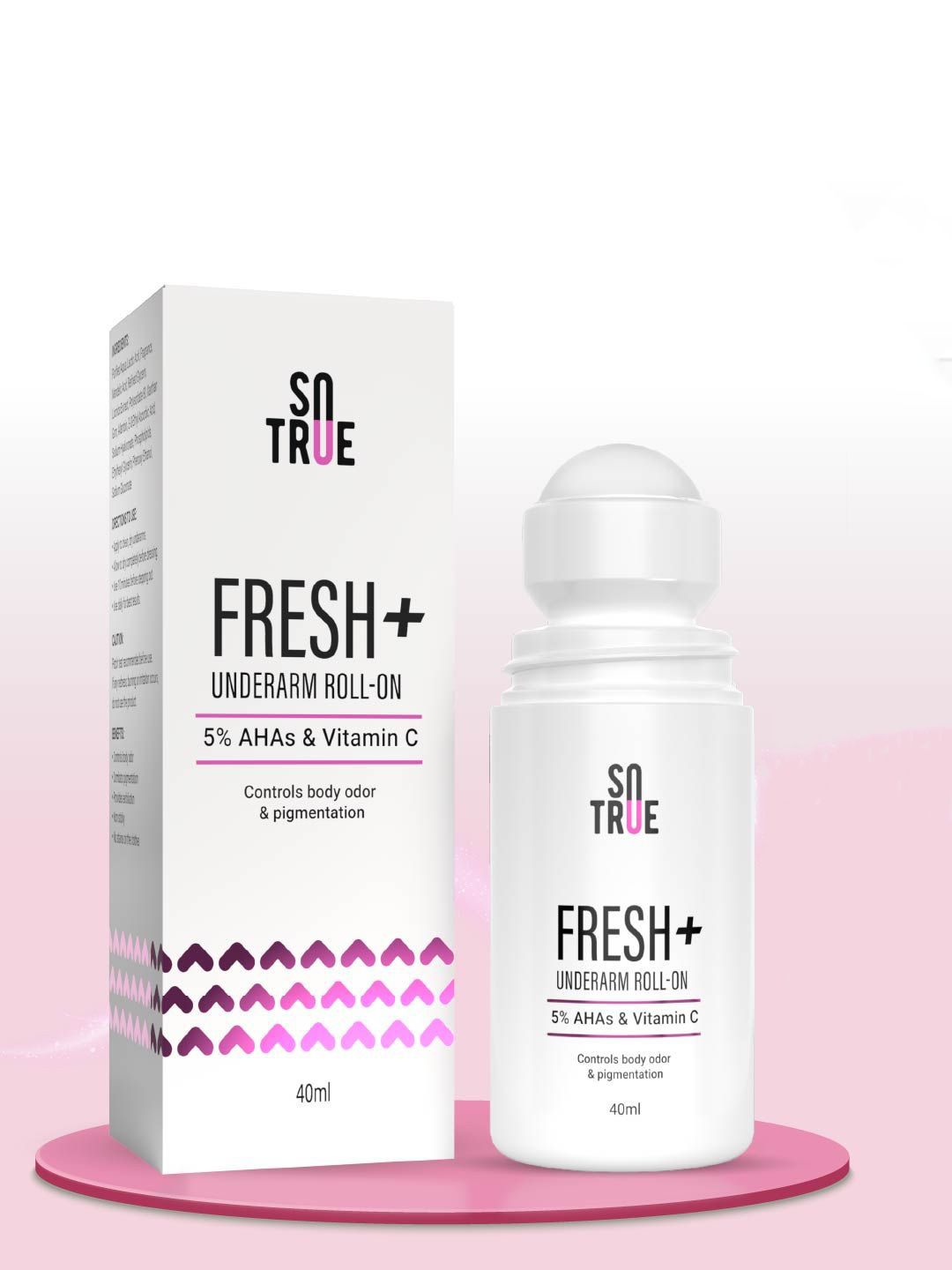 SOTRUE Fresh + Underarm Roll-On With 5% AHA & Vitamin C To Control Body Odor - 40 ml-image-8
