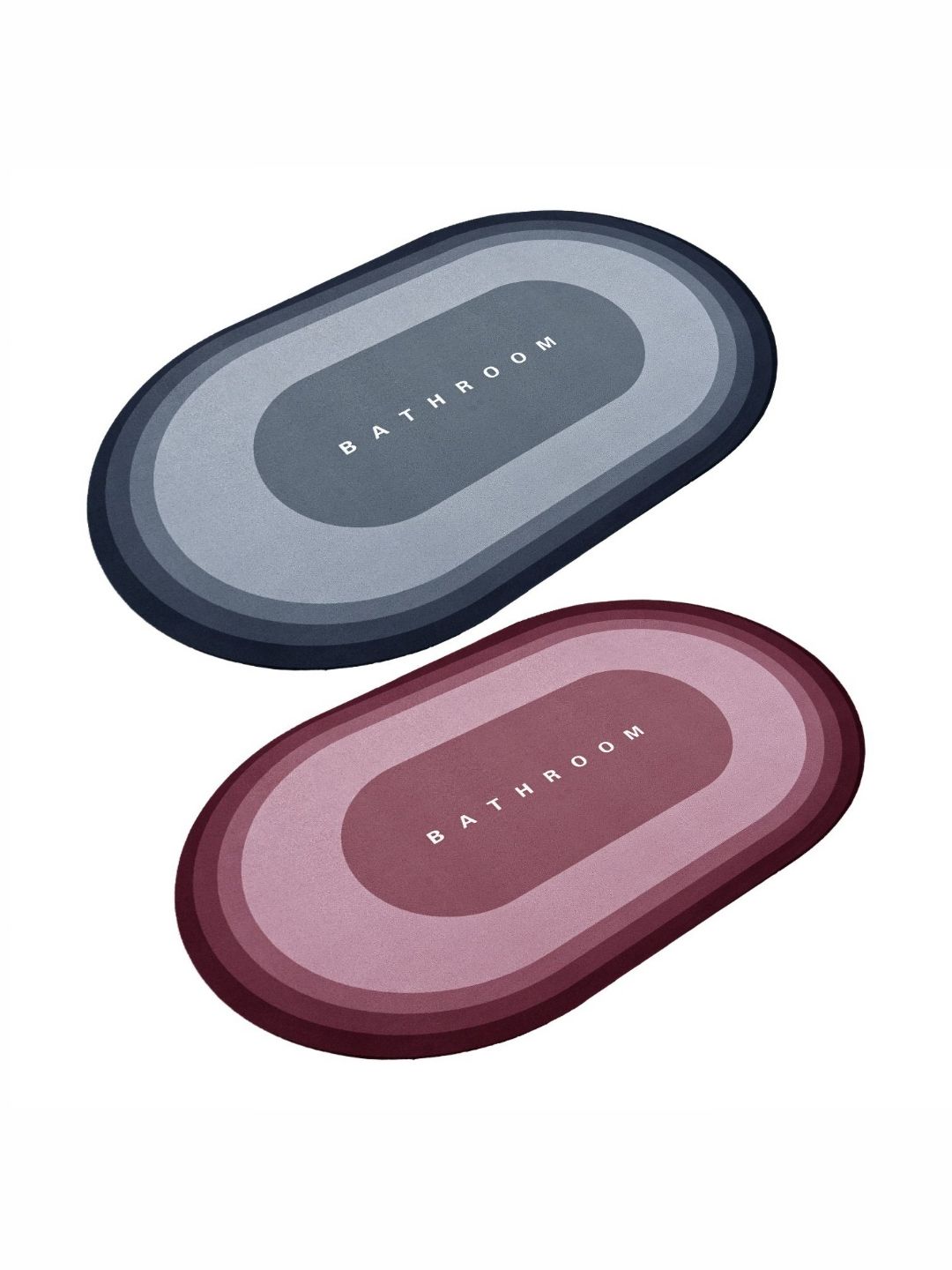 Cortina 2-Pcs Blue & Pink Printed 300 GSMBathRugs-picture-32