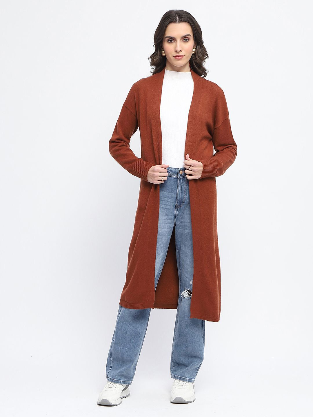 Madame Front Open V-Neck Sweaters-picture-19