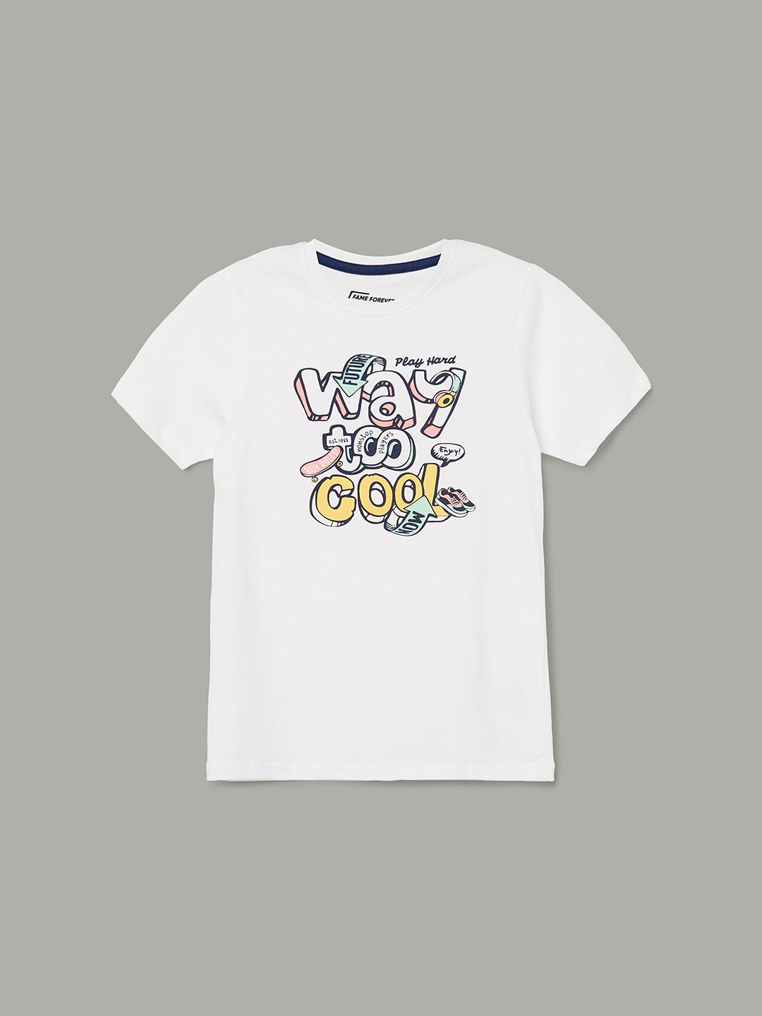 Fame Forever by Lifestyle Boys Printed Applique T-shirt-picture-21