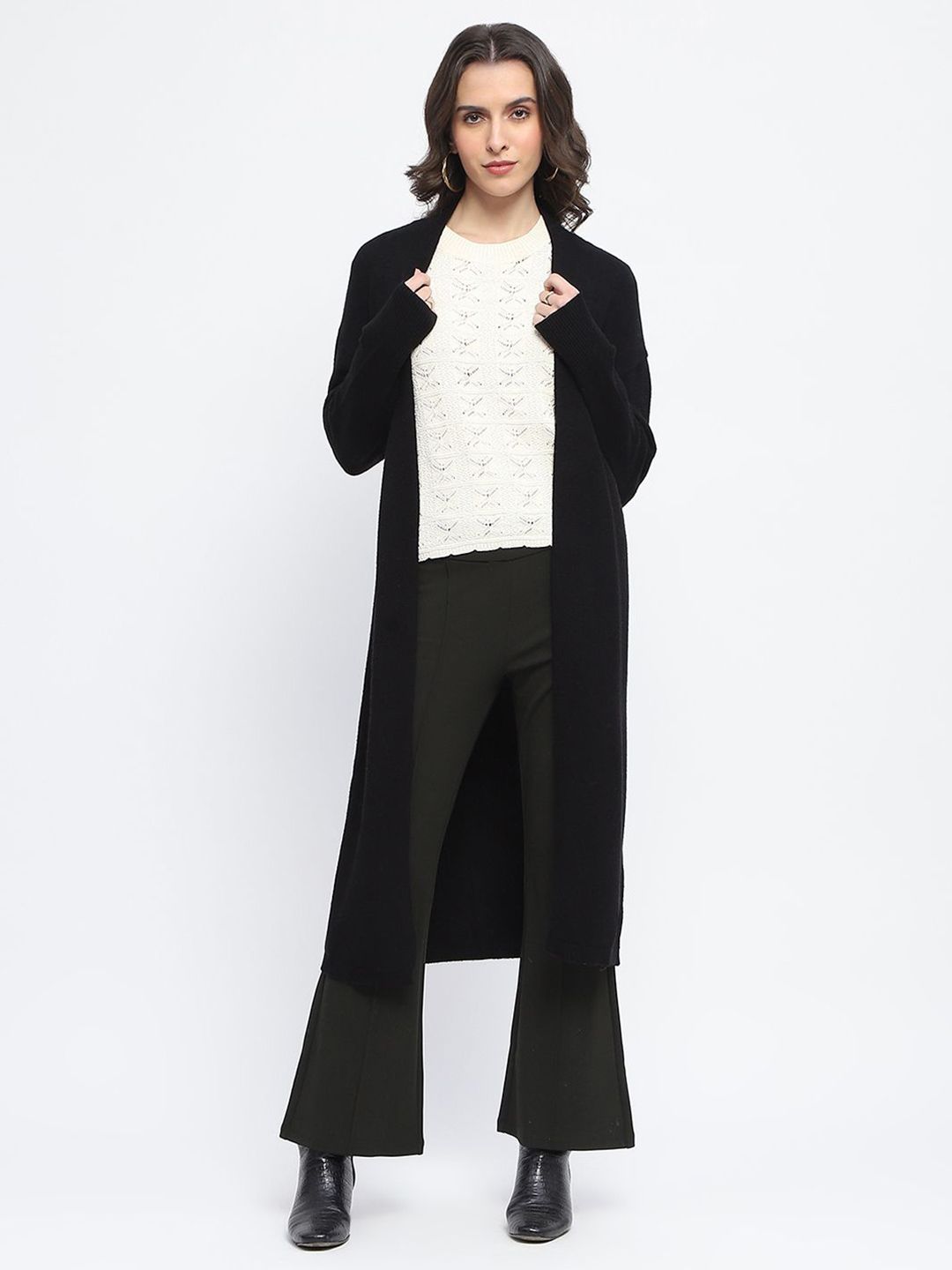 Madame Front Open V-Neck Sweaters-picture-10