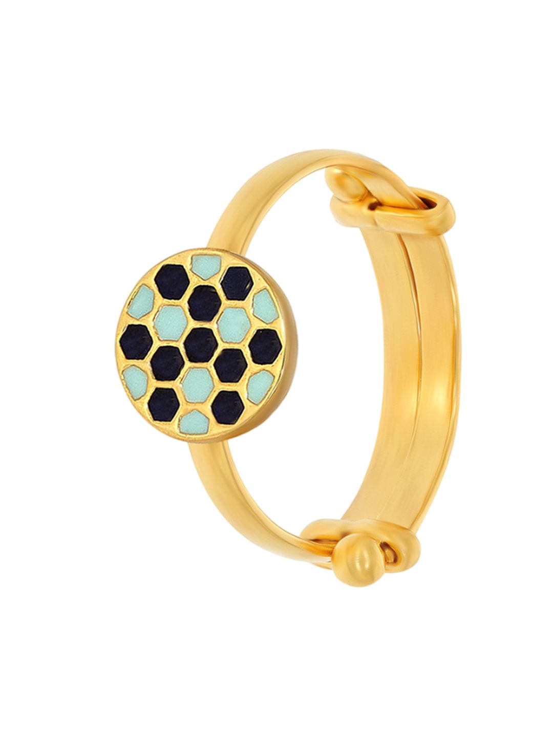 BHIMA 22K BIS Hallmark 916 Purity Yellow Gold Soccer Kids Ring-image-1