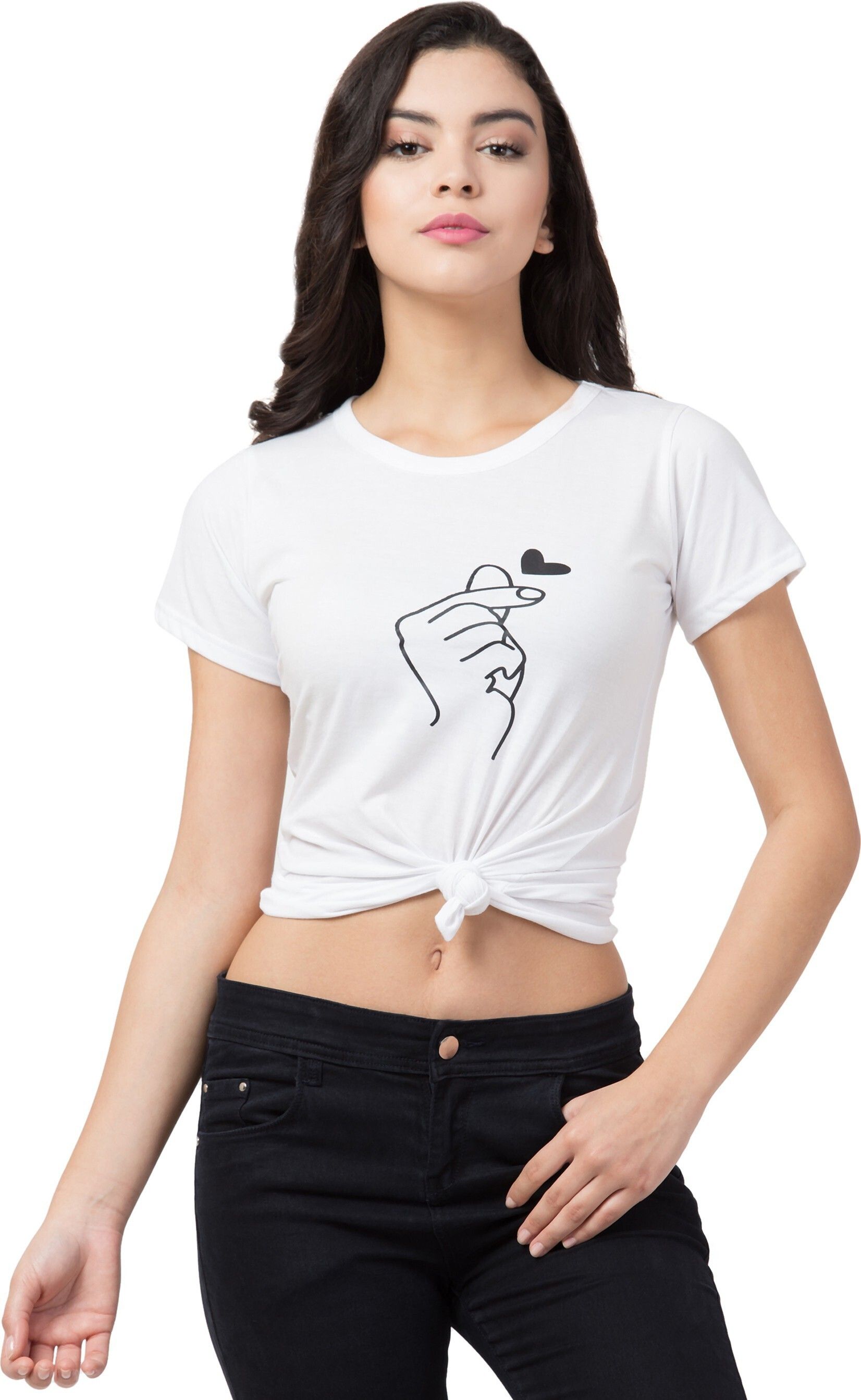 DEEPMAYRA COLLECTION Women Graphic Printed Round Neck Cotton T-shirt-picture-18