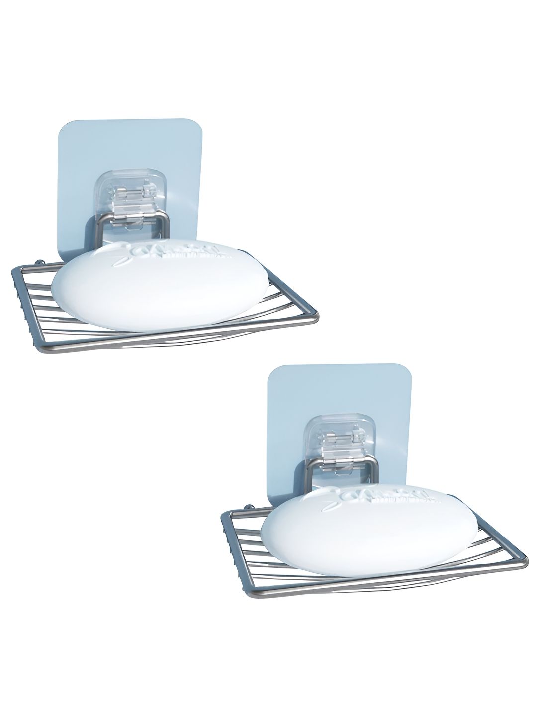 HOKIPO Silver-Toned 2 piece Solid Stainless Steel Soap Dish-picture-22