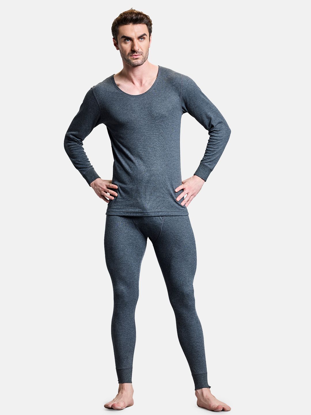 BOLDFIT Men Ribbed Thermal Set-picture-34