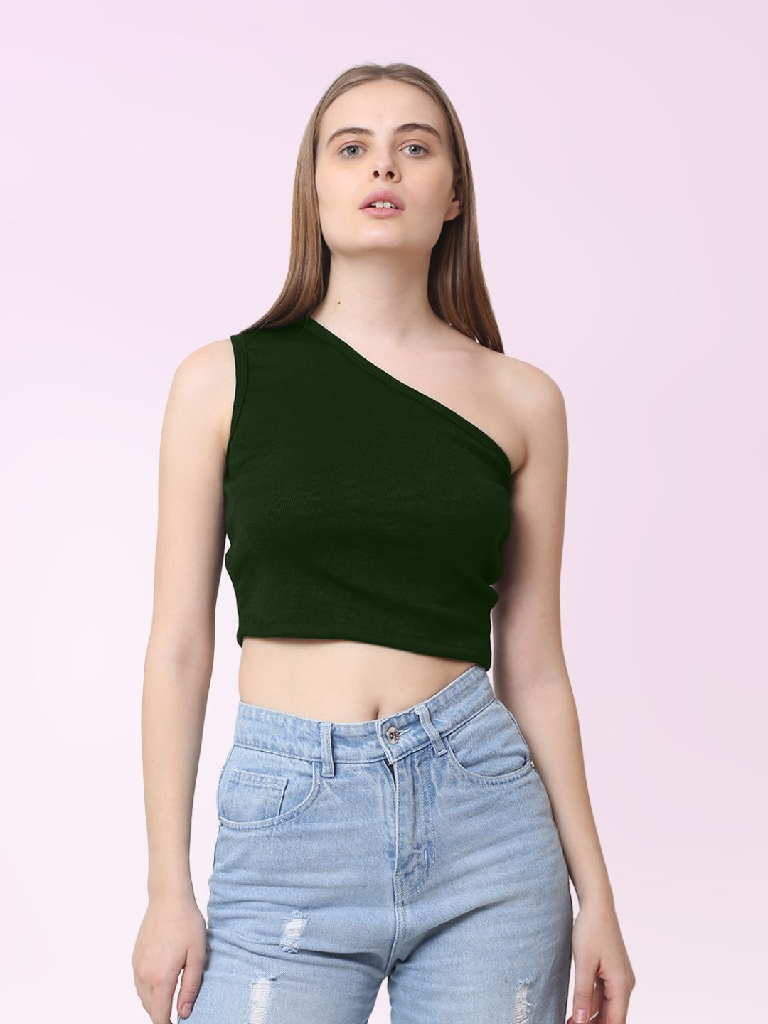 Sizi One Shoulder Tank Crop Top-picture-23